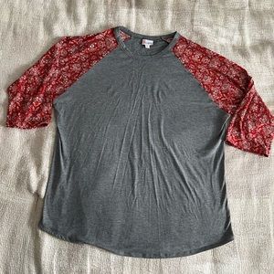 LuLaRoe Randy 3XL Knit Baseball Tee BNWOT